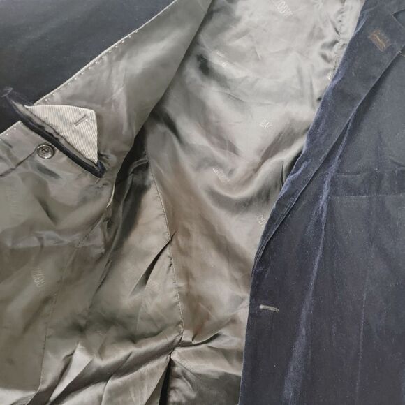 Bagozza Midnight Blue Velour Mens Blazer US Size 44 EU Size 54 - Picture 11 of 14